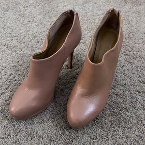 Nine West Nude Heeled Boots